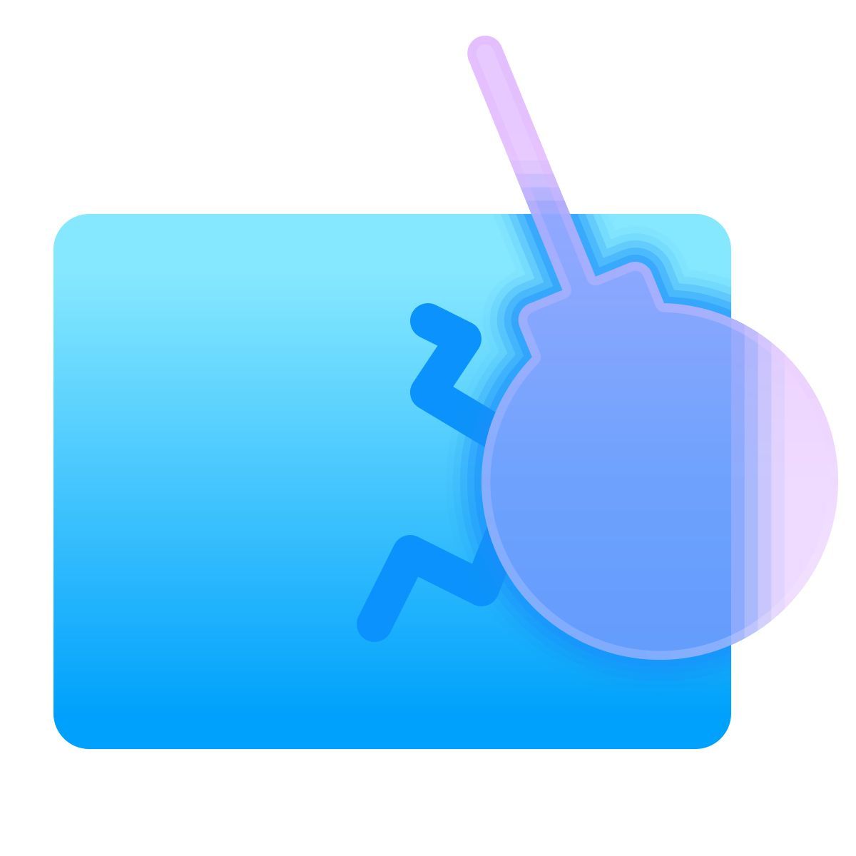 glassmorphism style absturz icon