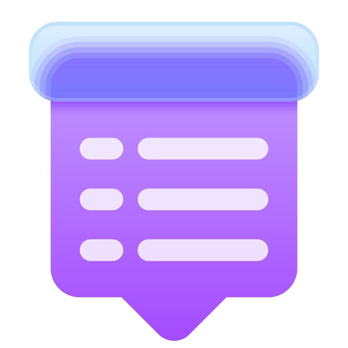 glassmorphism Stil aufpoppen Icon