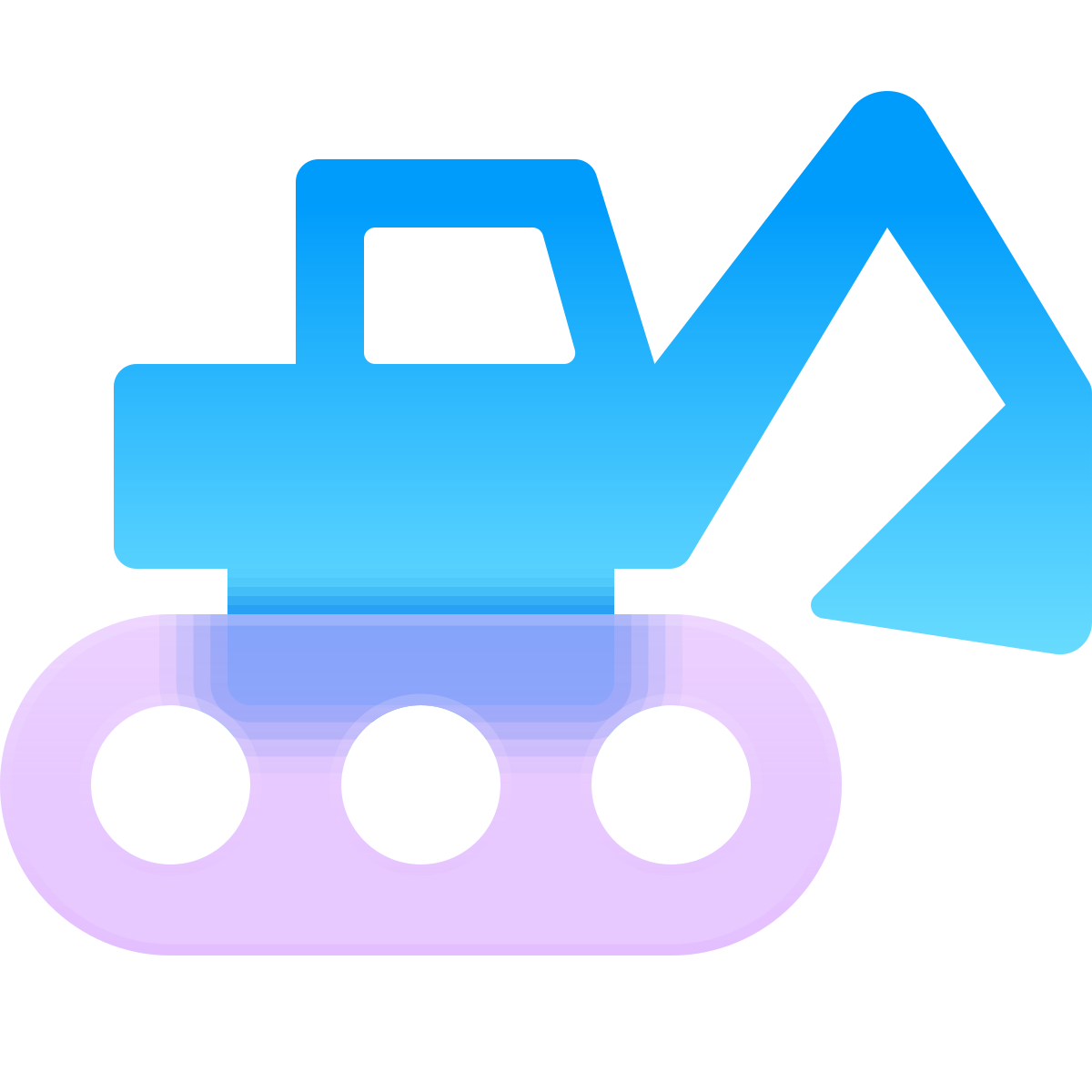 glassmorphism style digger icon