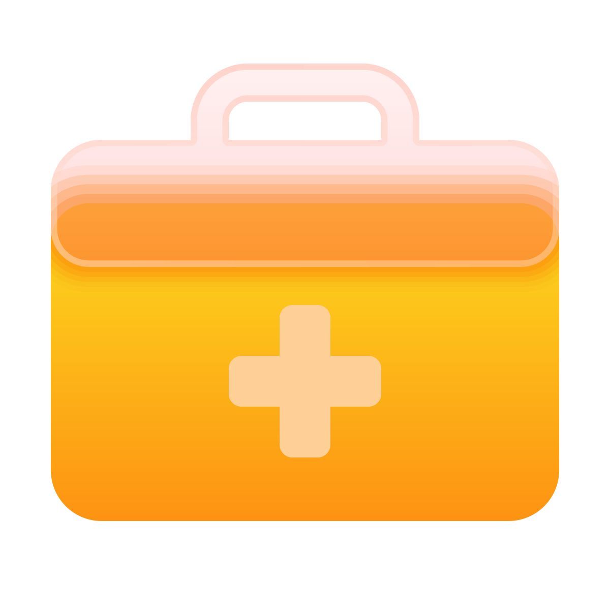 glassmorphism style sac de docteur icon