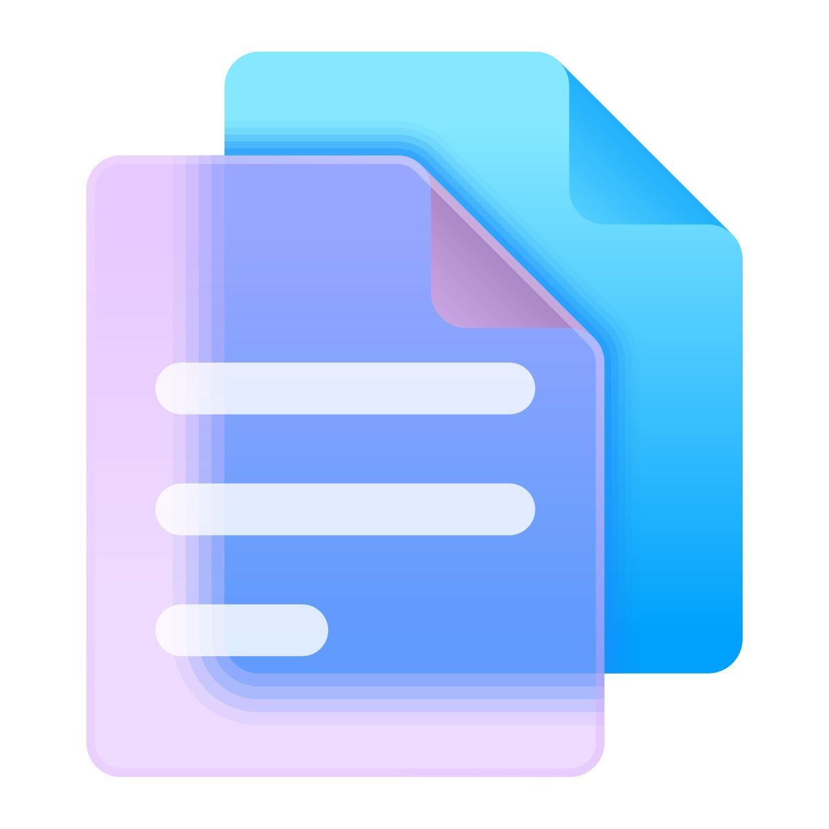 icon documentos glassmorphism estilo