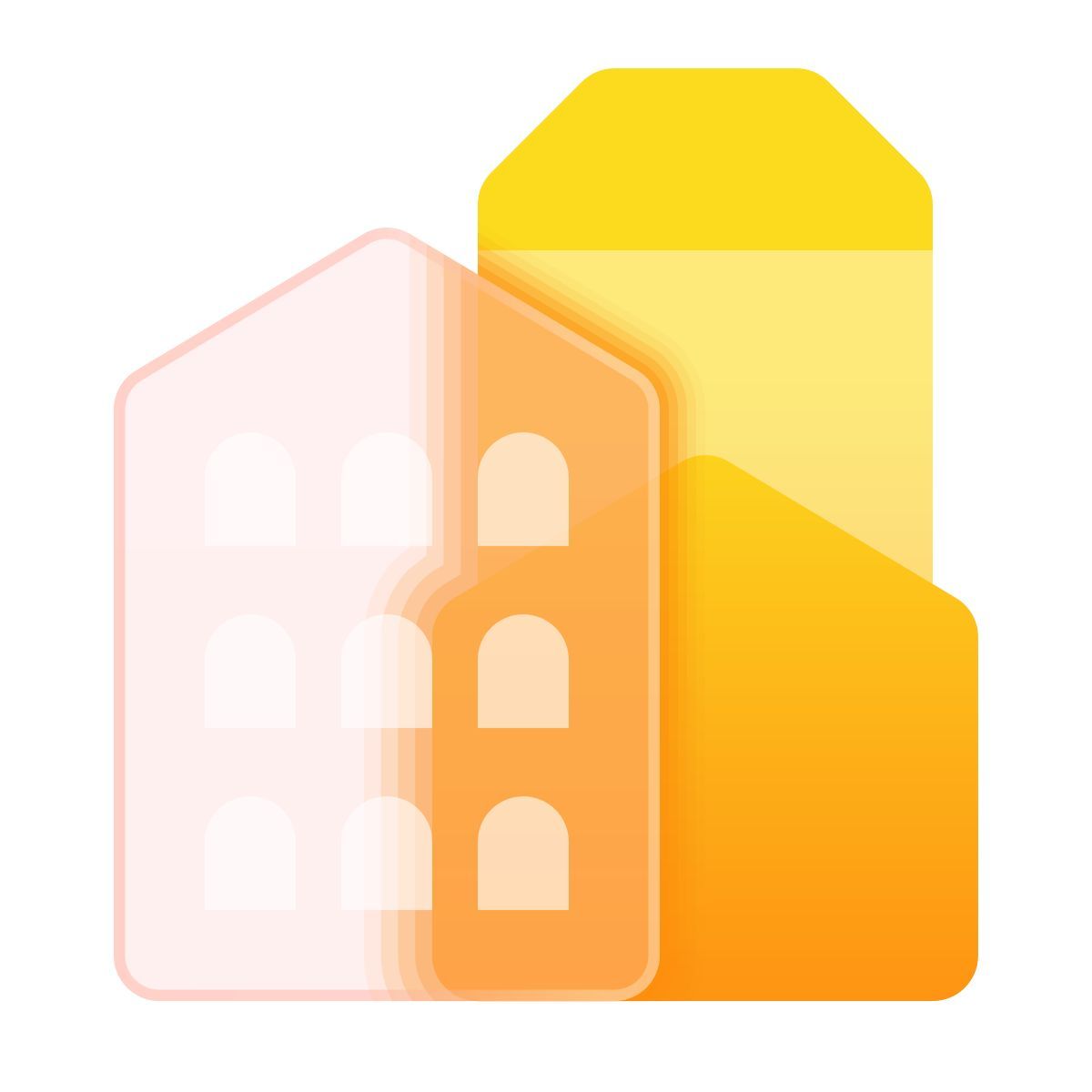 icon centro da cidade glassmorphism estilo