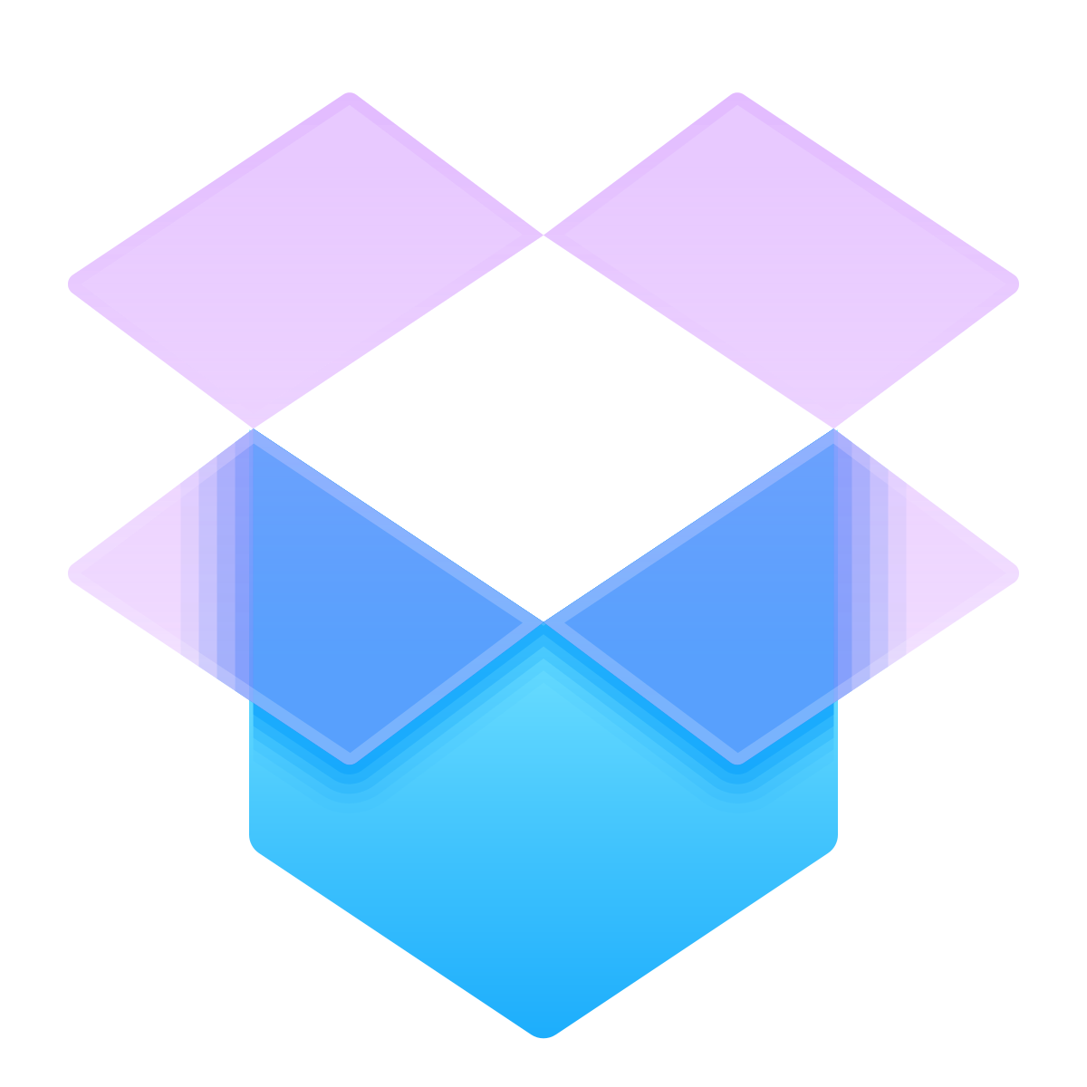glassmorphism style dropbox icon