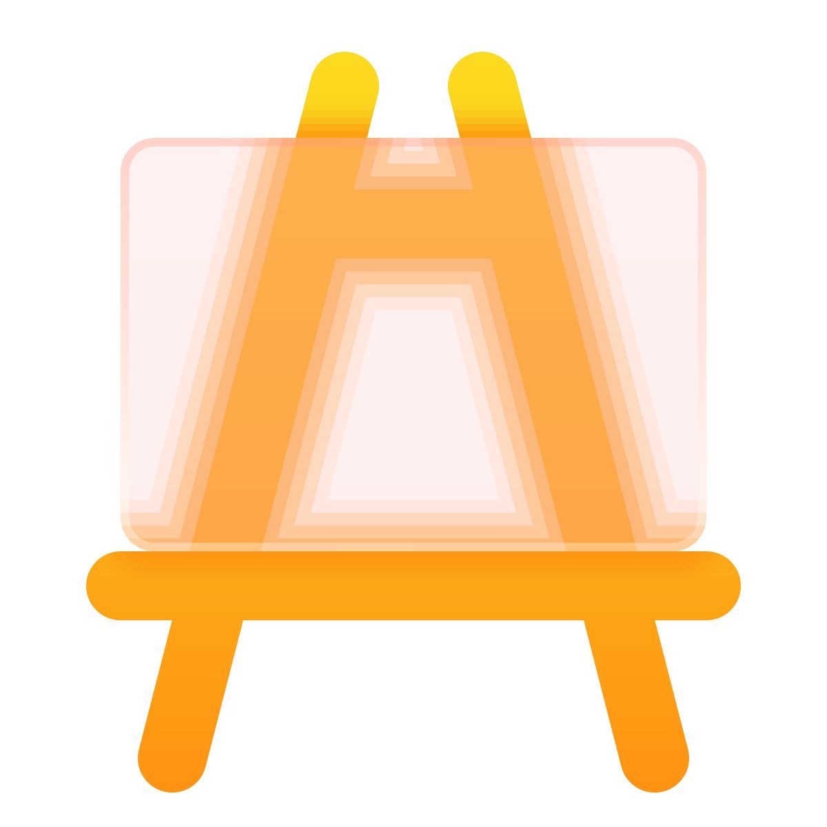 glassmorphism style staffelei icon