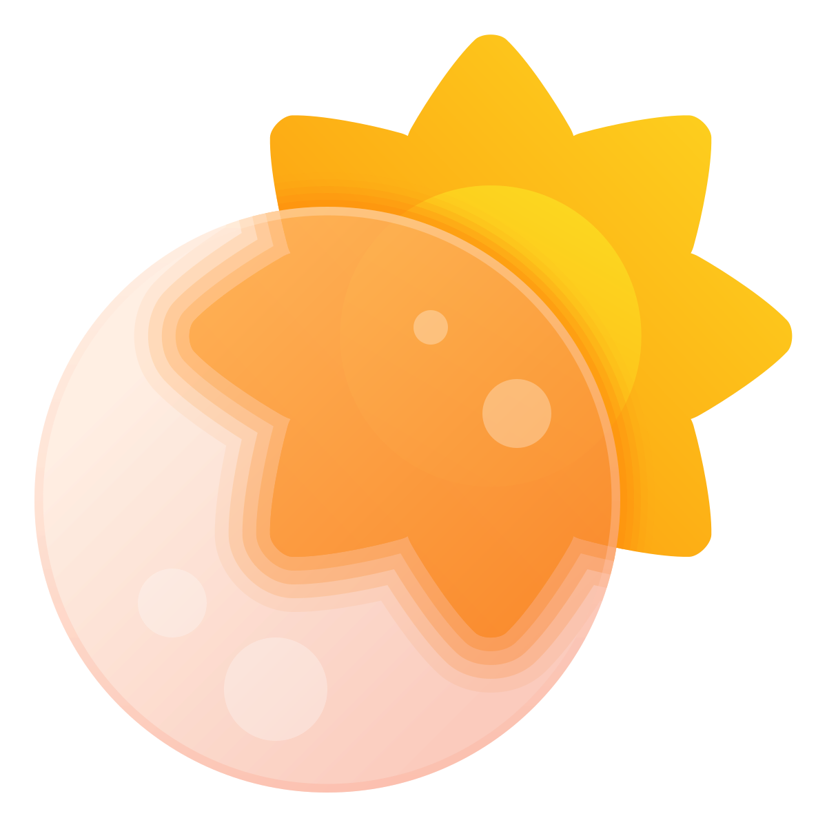 glassmorphism style eclipse icon