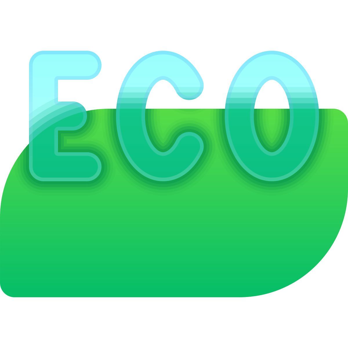 icon indicador de condução ecológica glassmorphism estilo