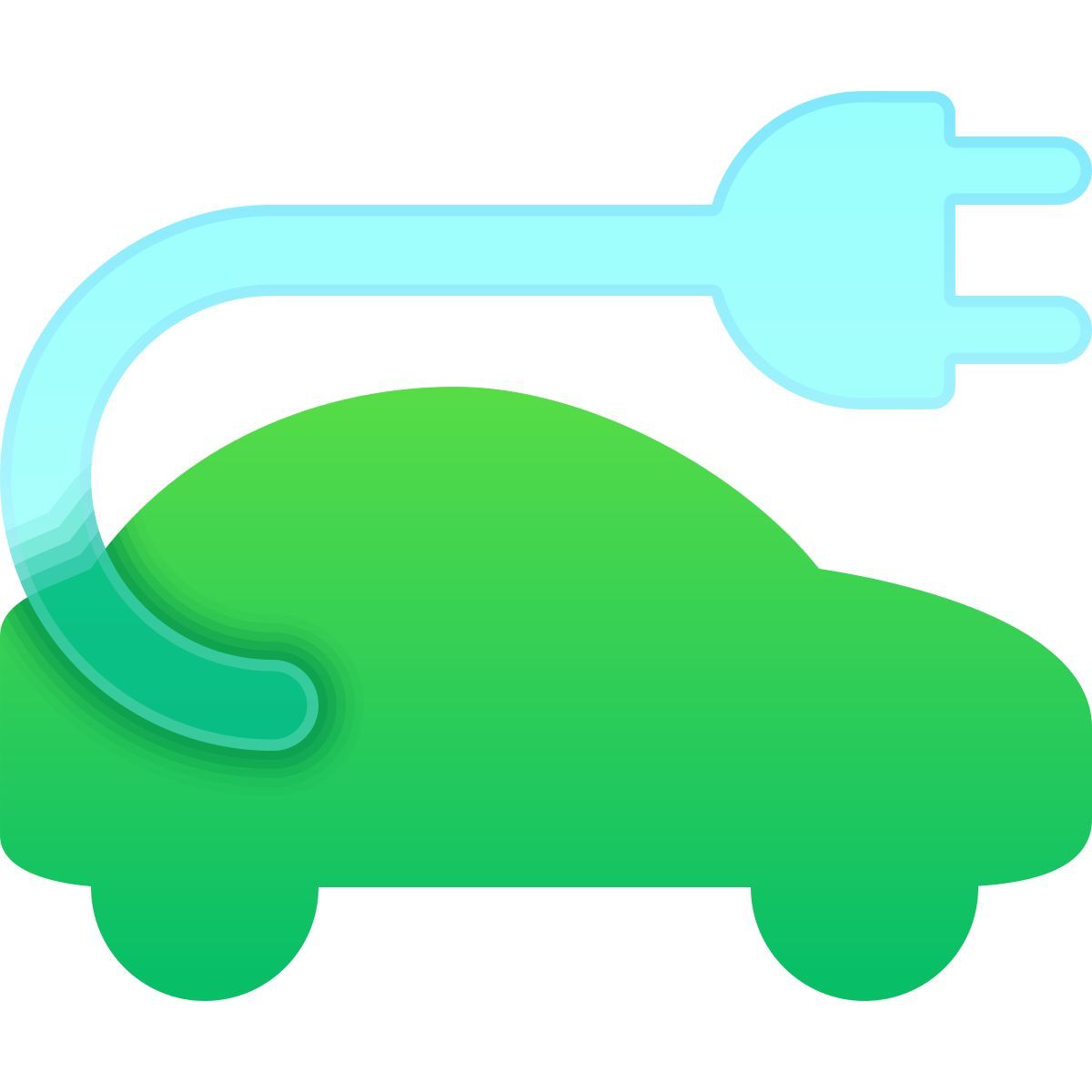 glassmorphism Stil elektrisches fahrzeug Icon