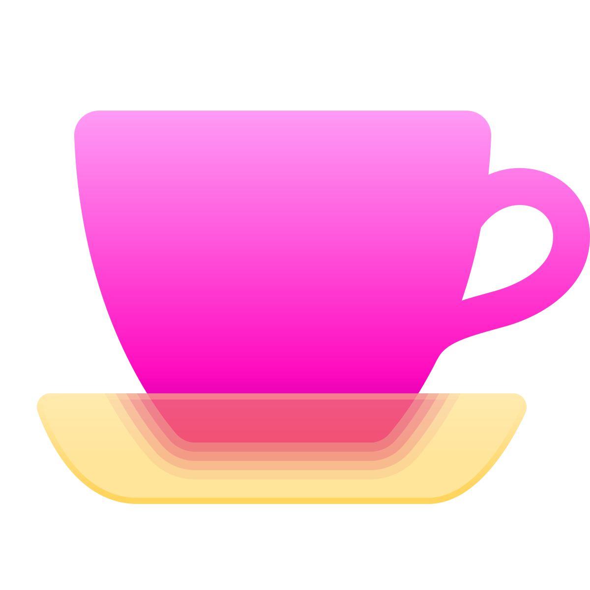 glassmorphism style espresso cup icon