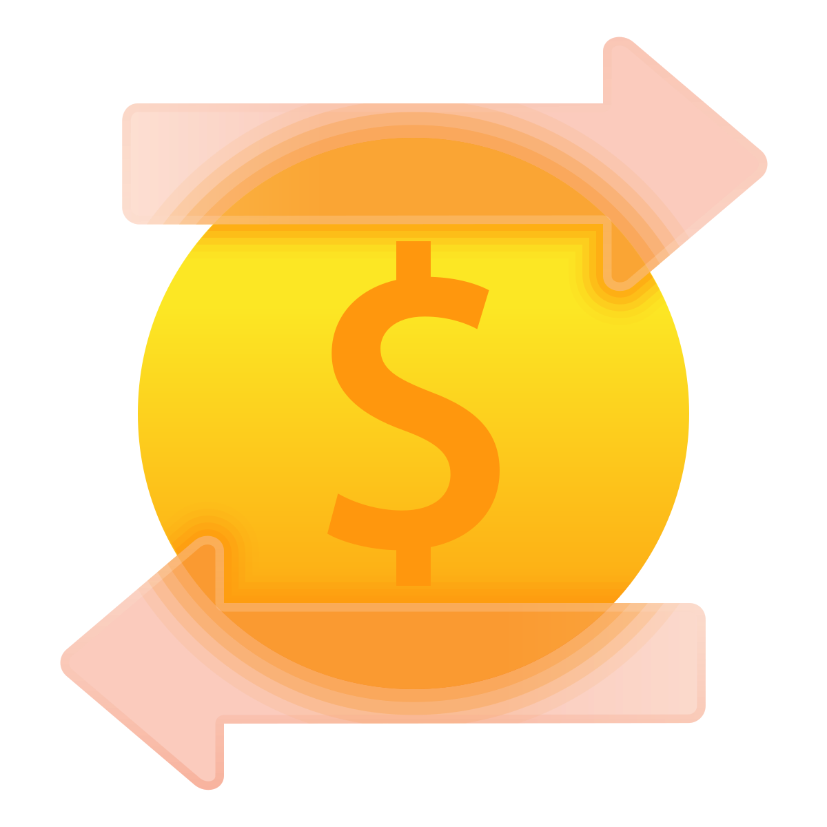 glassmorphism style exchange icon