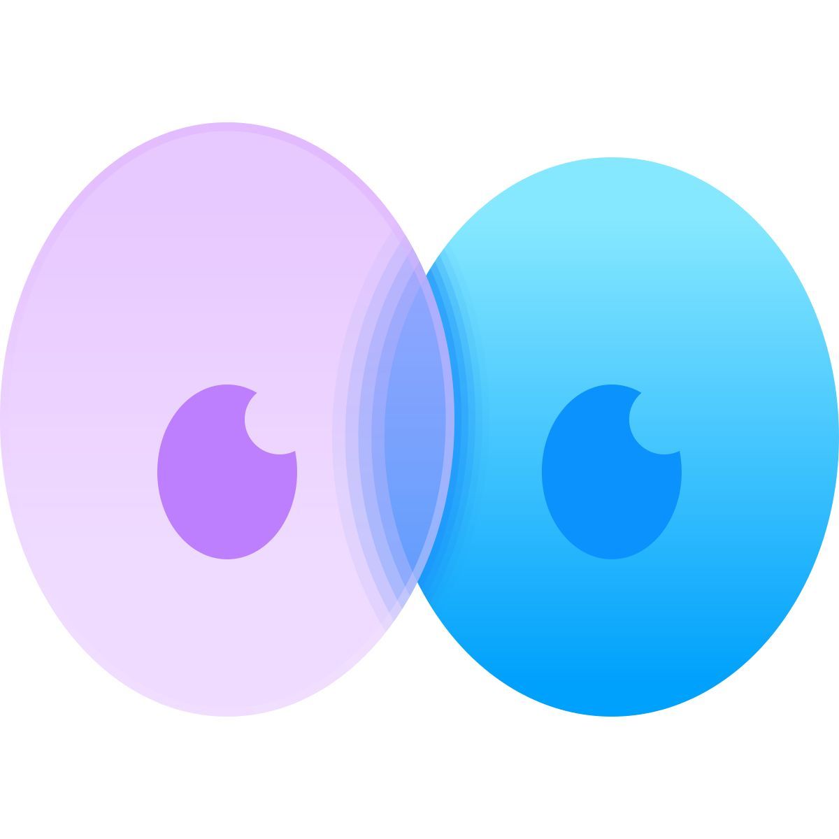 glassmorphism style 眼睛卡通 icon