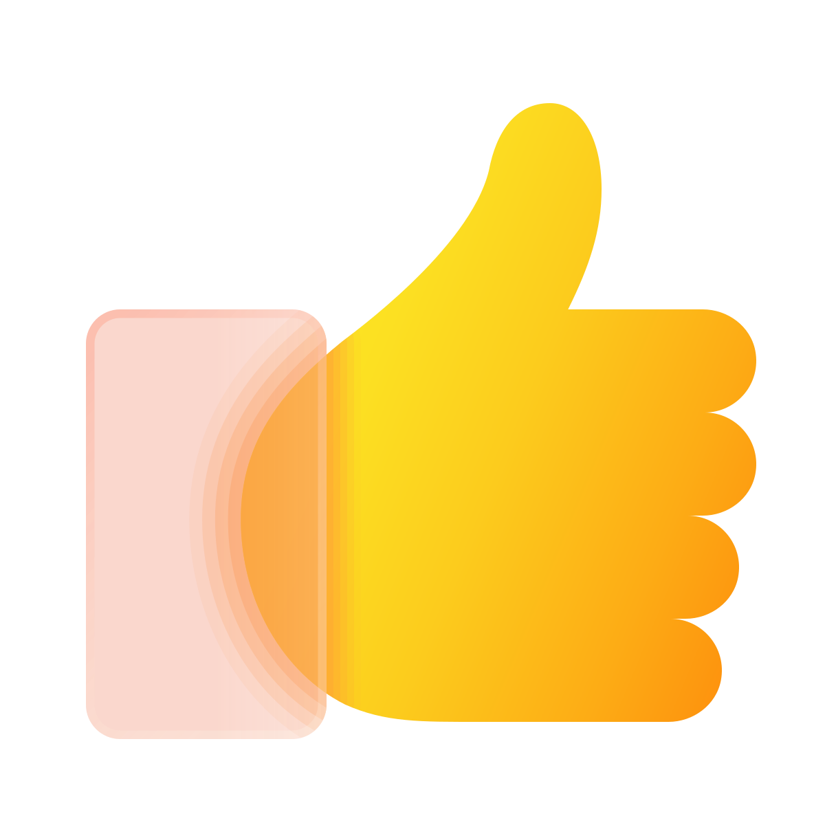 glassmorphism style facebook like icon