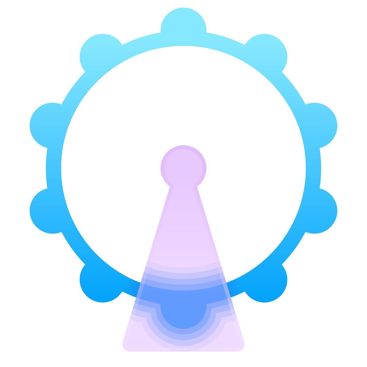 glassmorphism style riesenrad icon