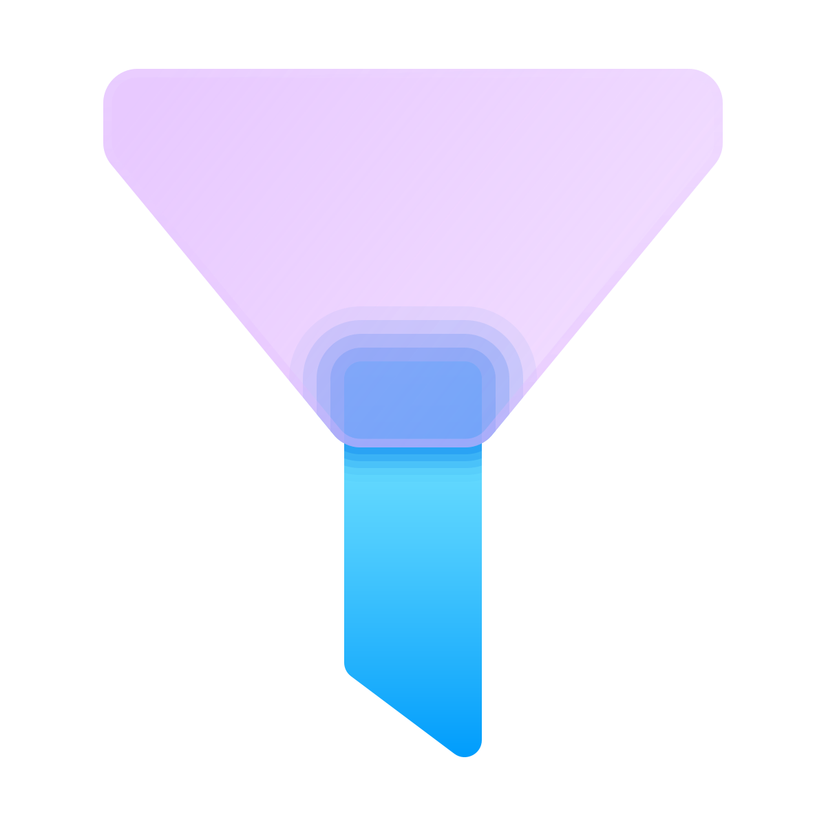 glassmorphism style filter icon