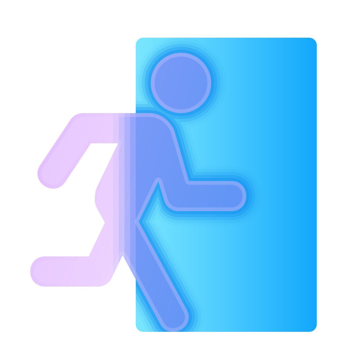 glassmorphism style salida de incendios icon