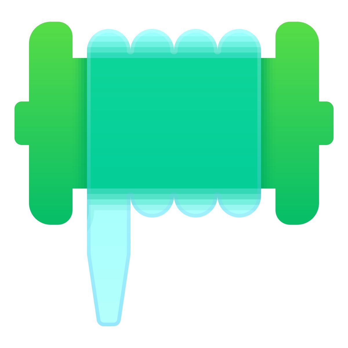 glassmorphism style feuerwehrschlauch icon
