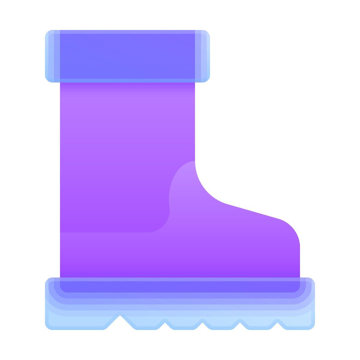 glassmorphism style work boot icon
