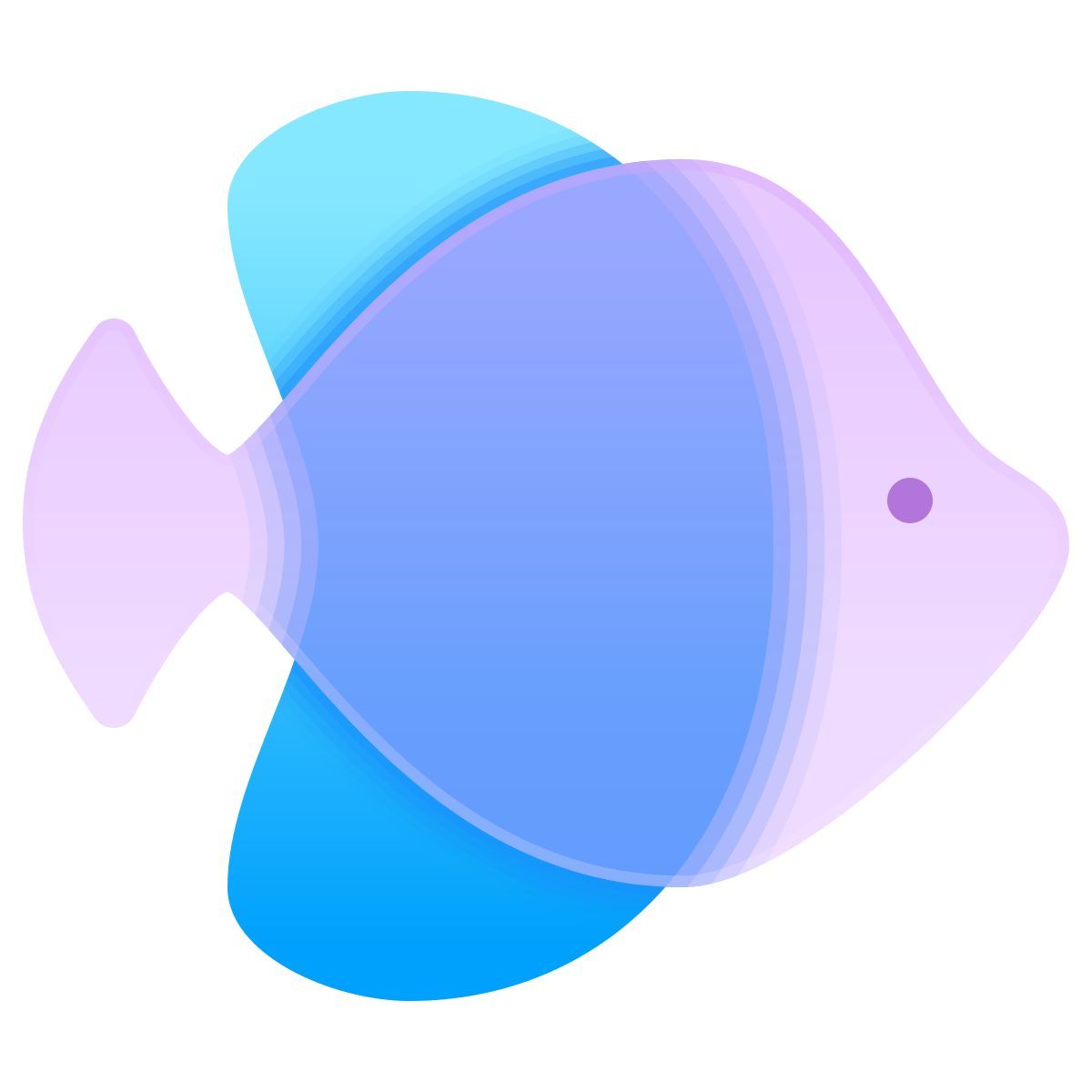 glassmorphism style poisson icon
