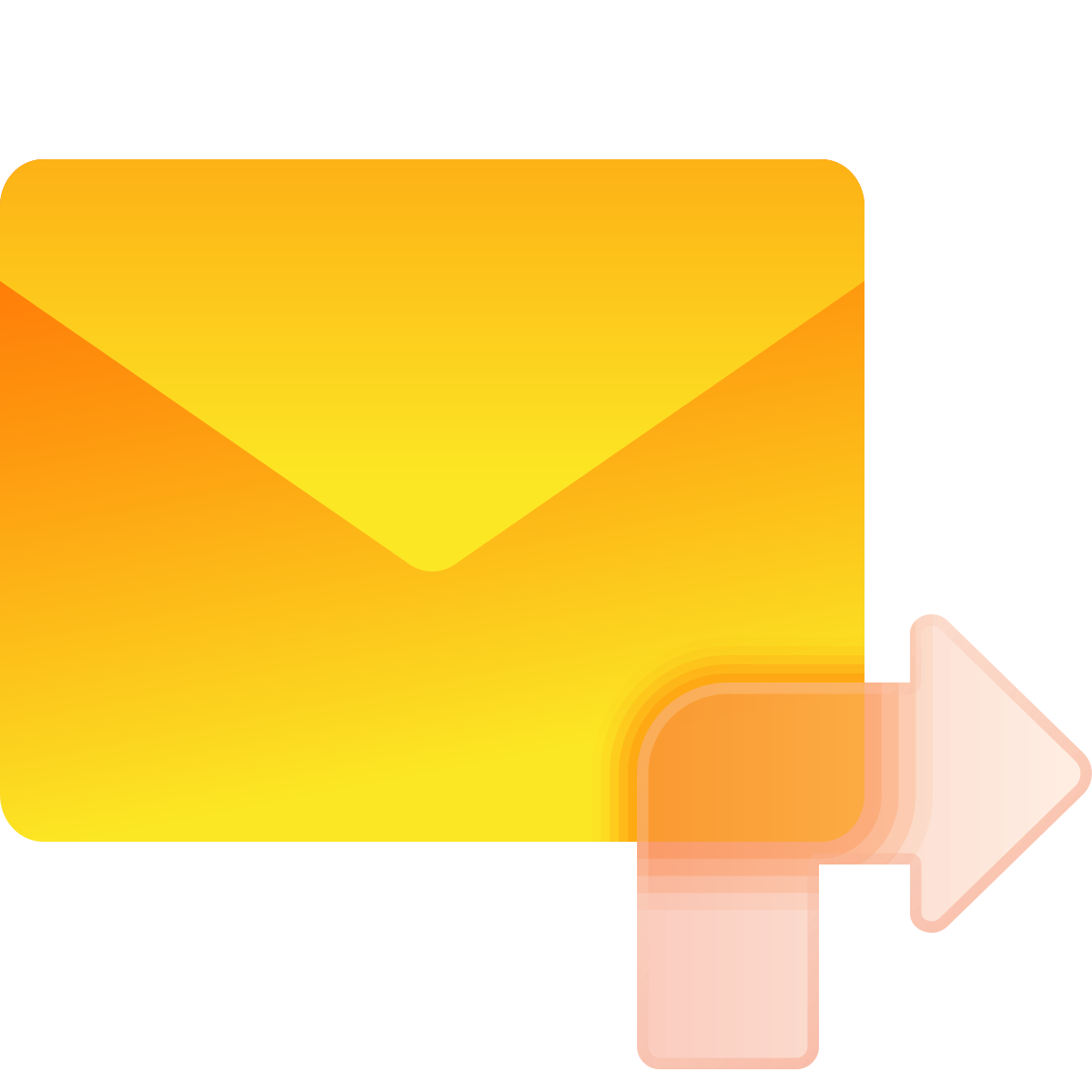 glassmorphism style forward message icon