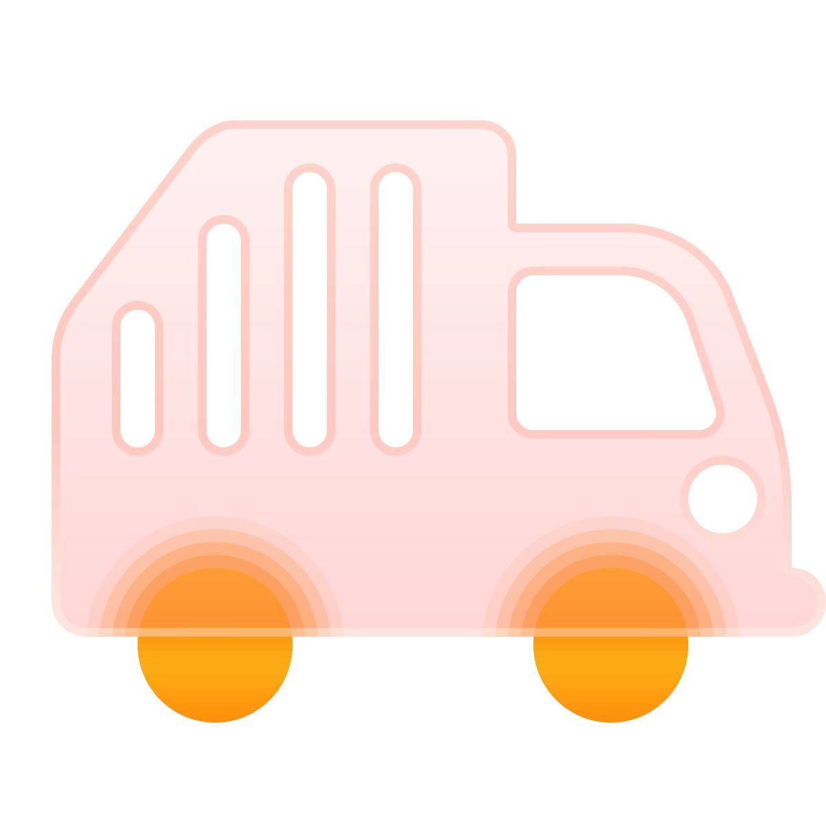 icona camion della spazzatura glassmorphism stile