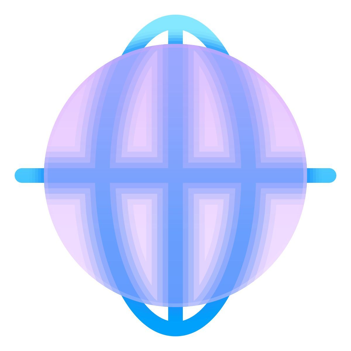 icône globe glassmorphism style
