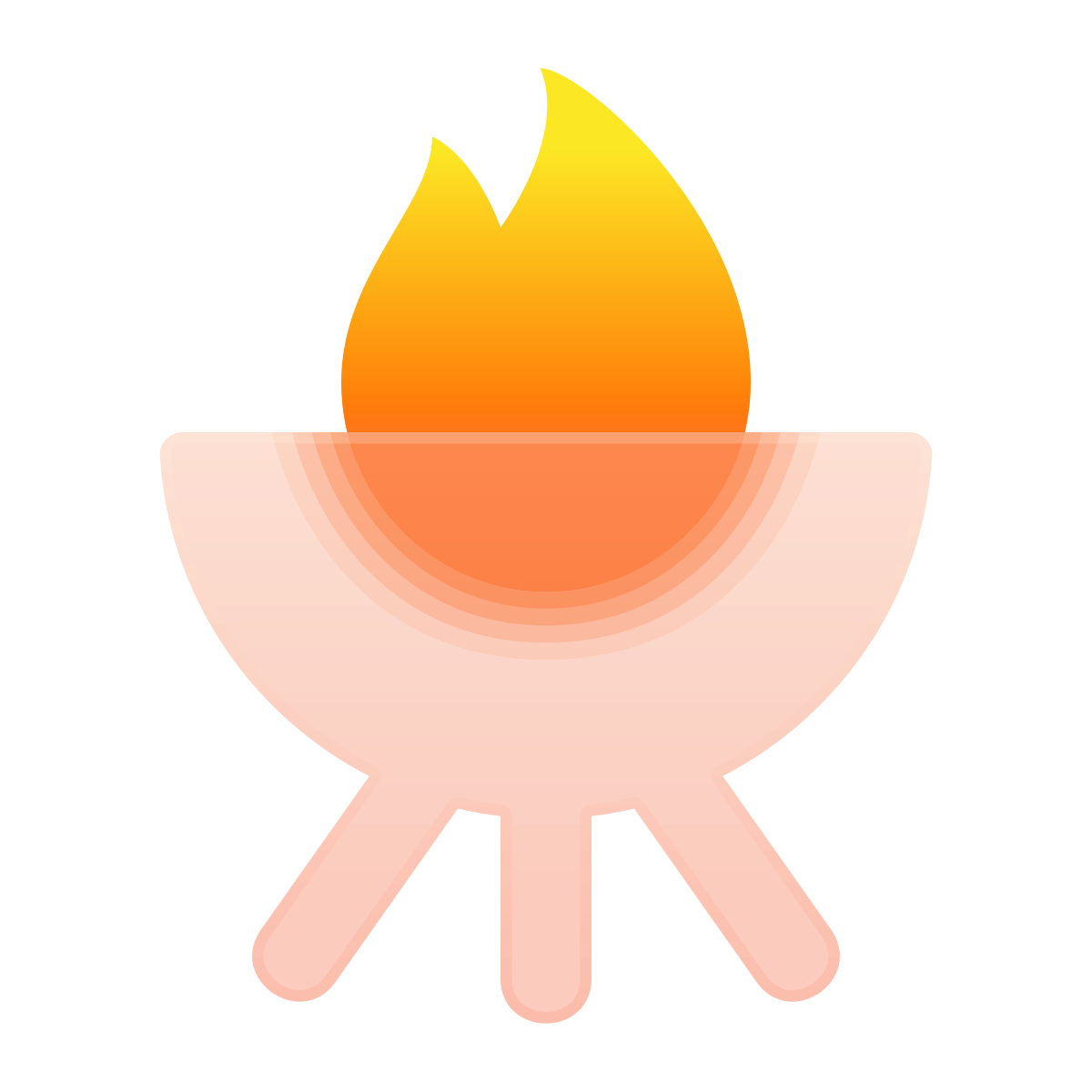 glassmorphism style grill icon
