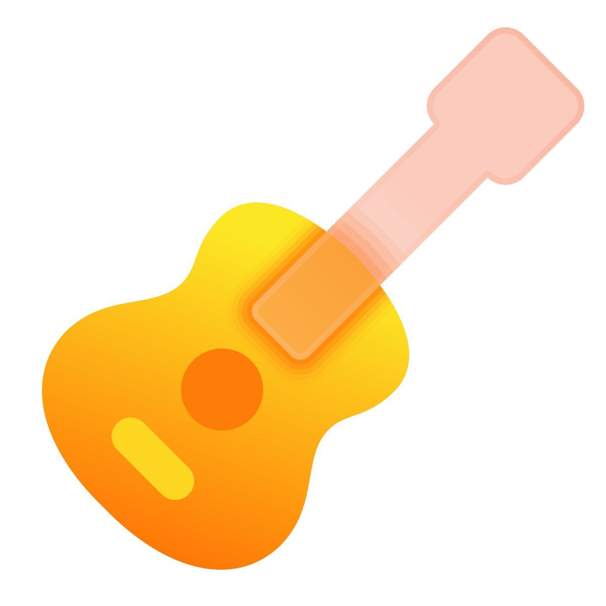 glassmorphism style 吉他 icon