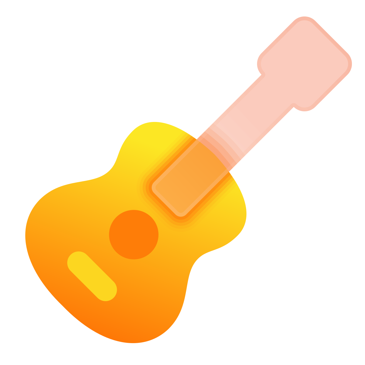 glassmorphism style guitar icon
