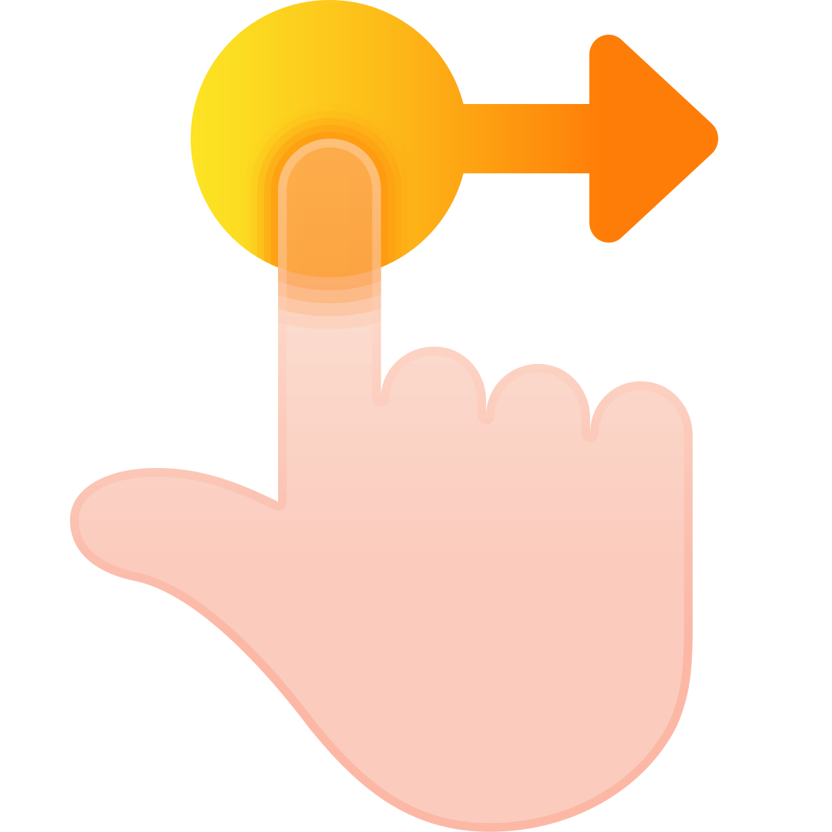 glassmorphism style hand drag icon