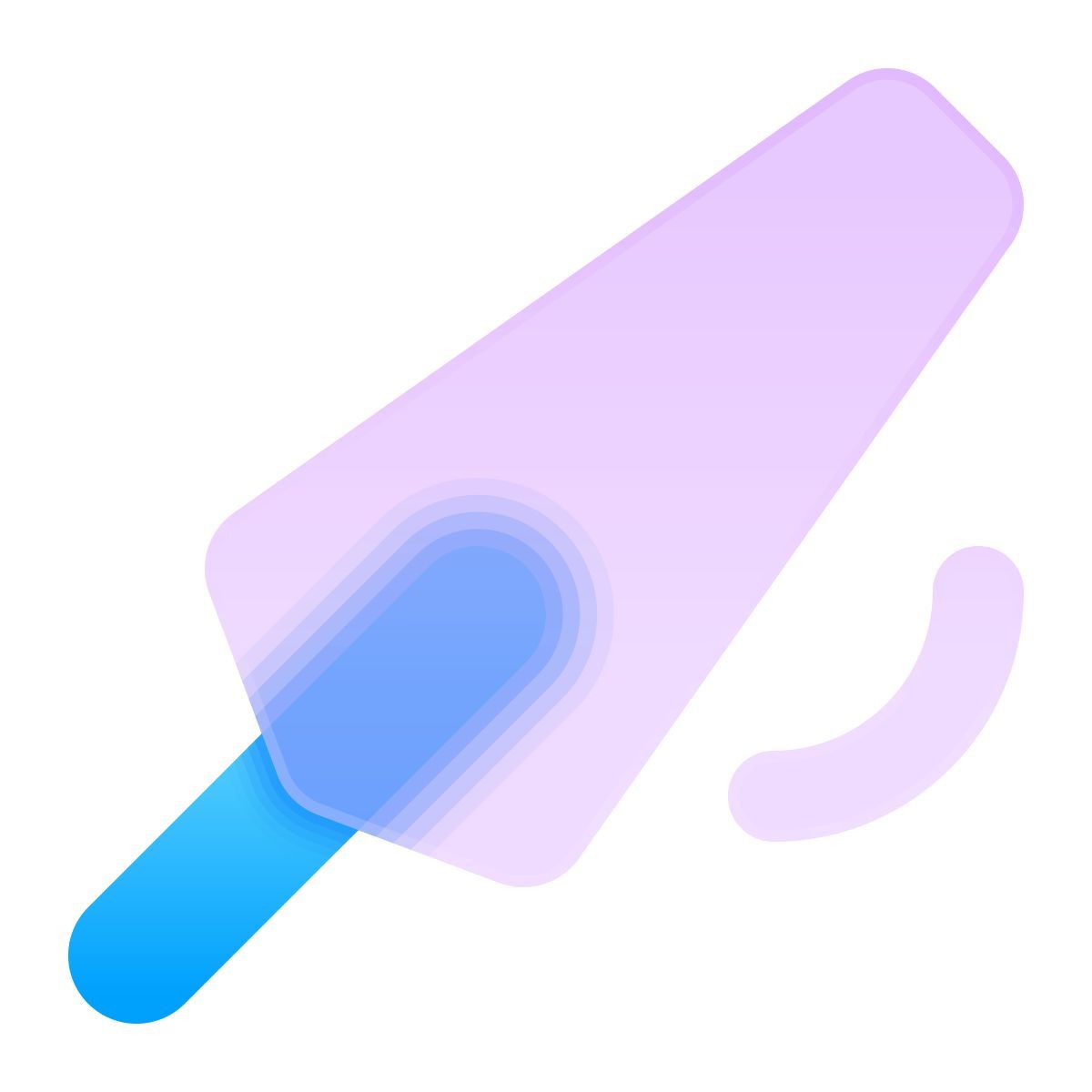 glassmorphism style ハンドヘルド金属探知機 icon