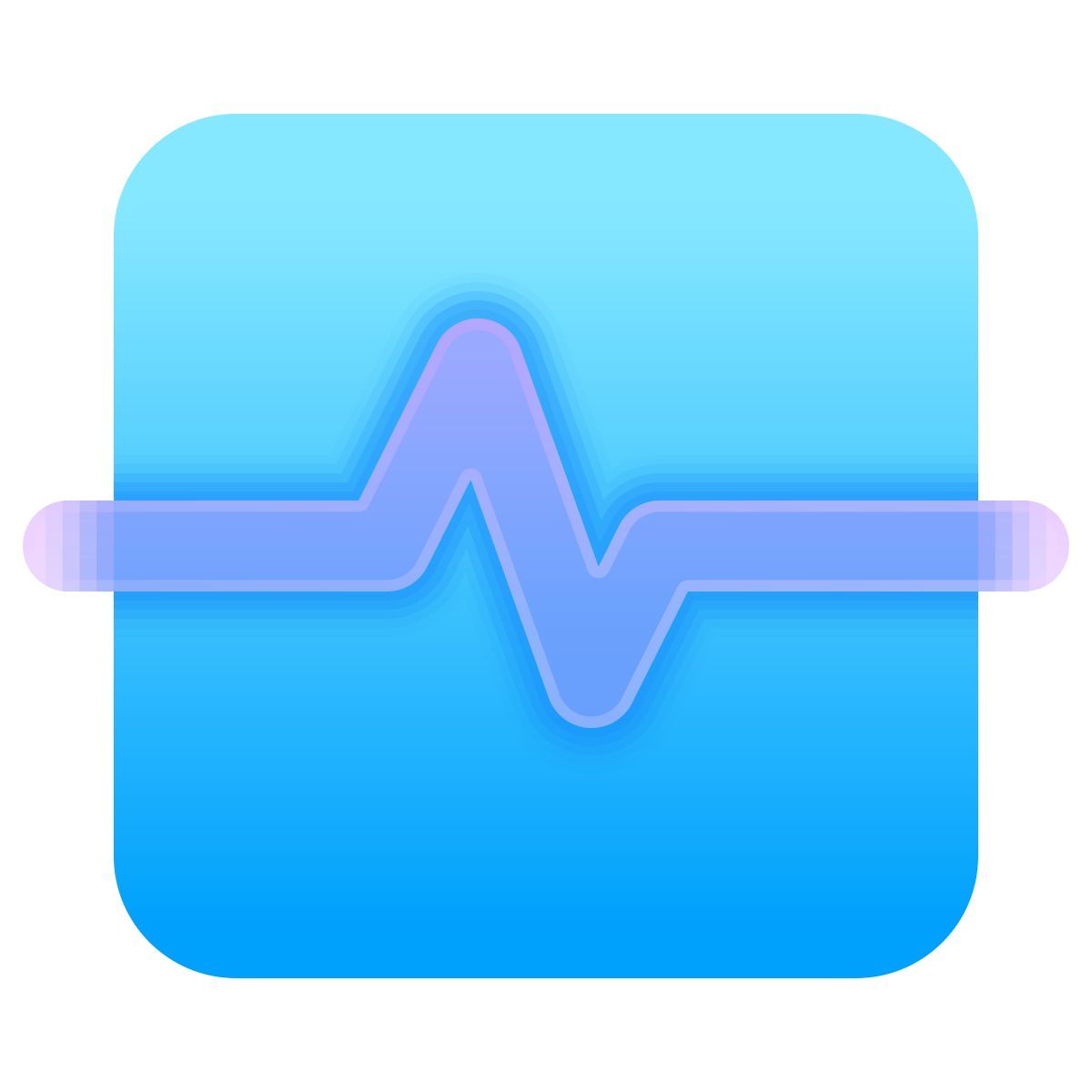 glassmorphism style monitor cardíaco icon