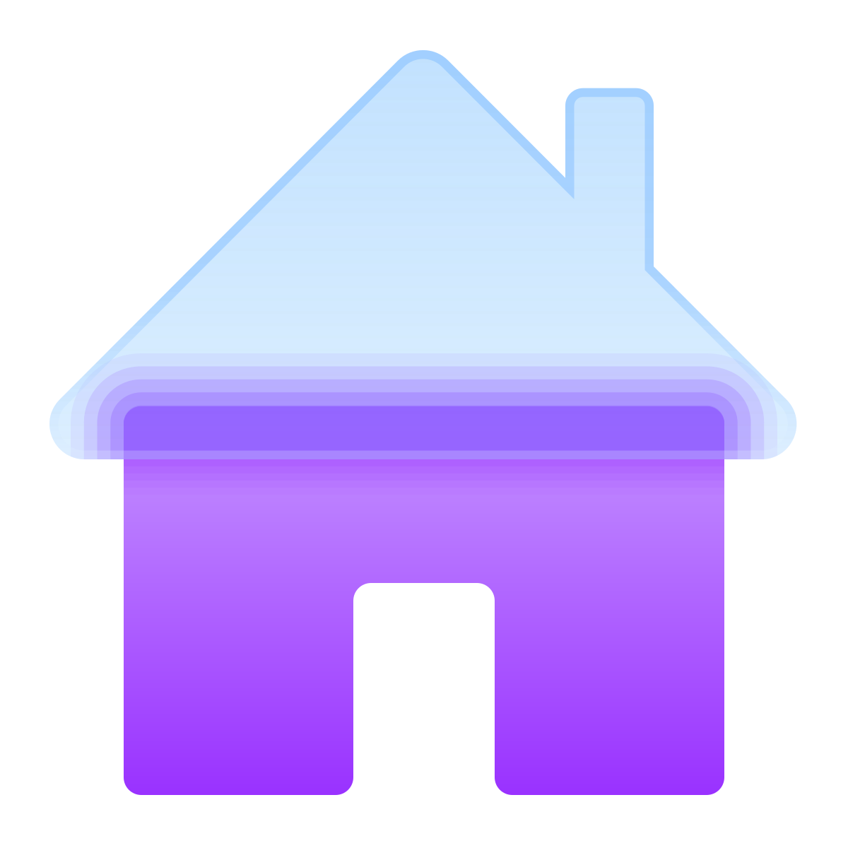 glassmorphism style home icon