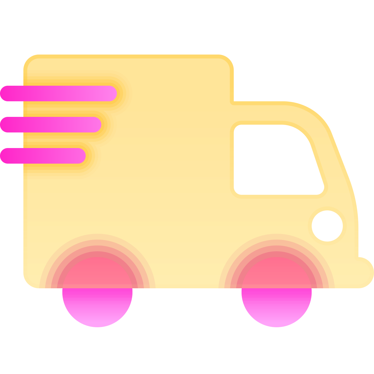 glassmorphism style in transit icon