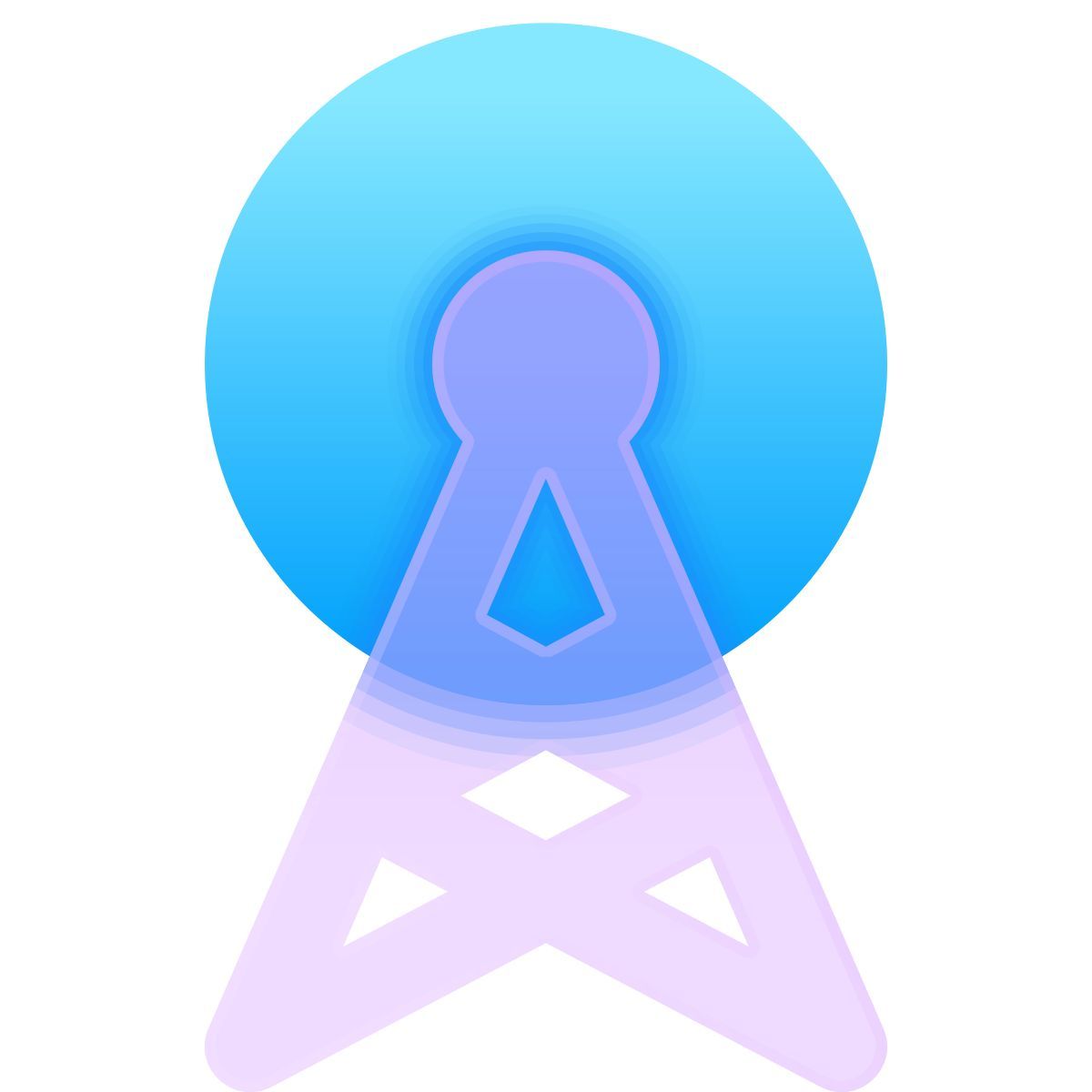 glassmorphism 风格 信号塔 图标