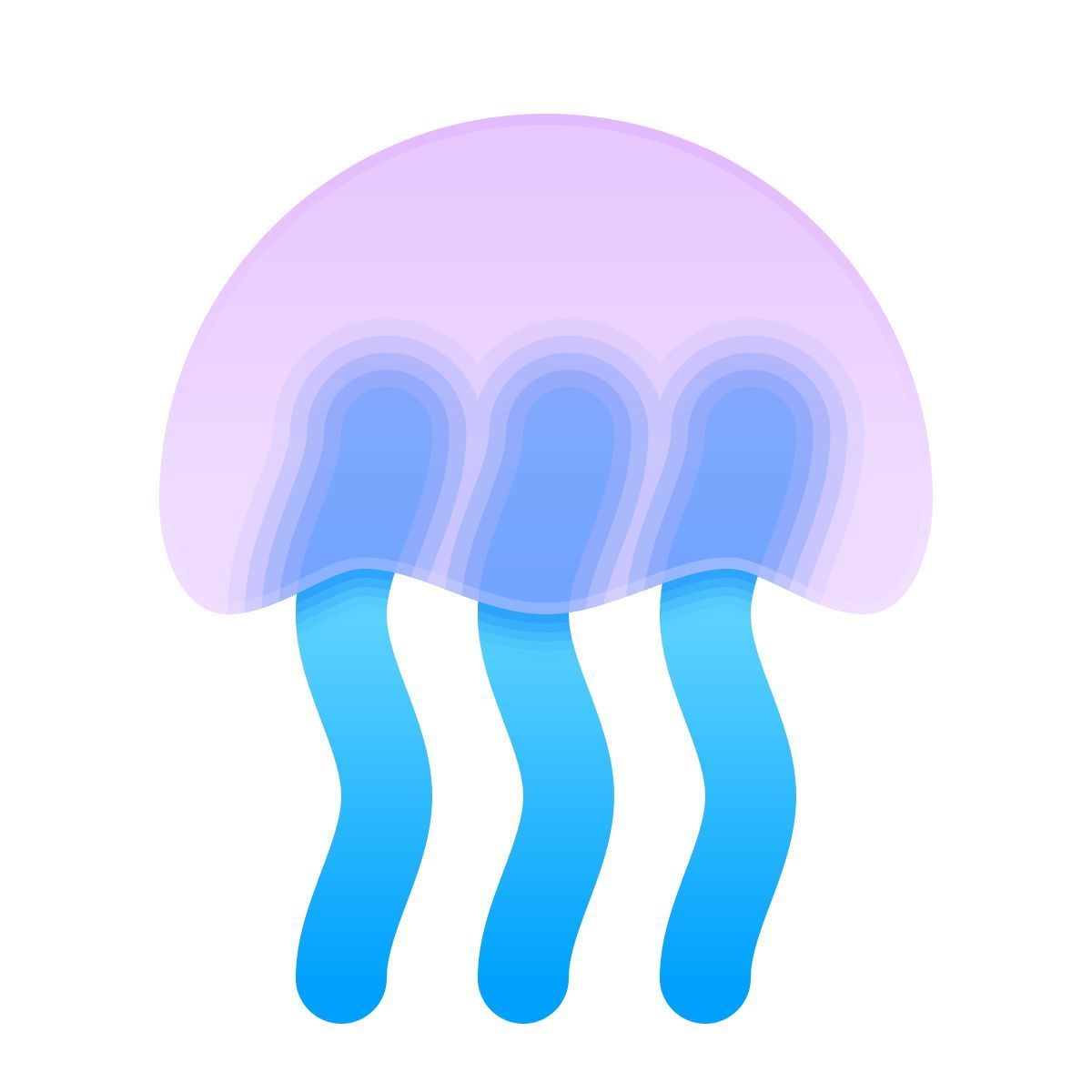 glassmorphism style 해파리 icon