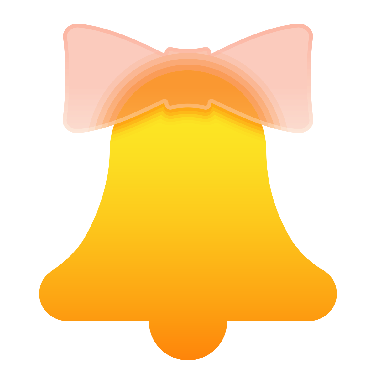 glassmorphism style jingle bell icon