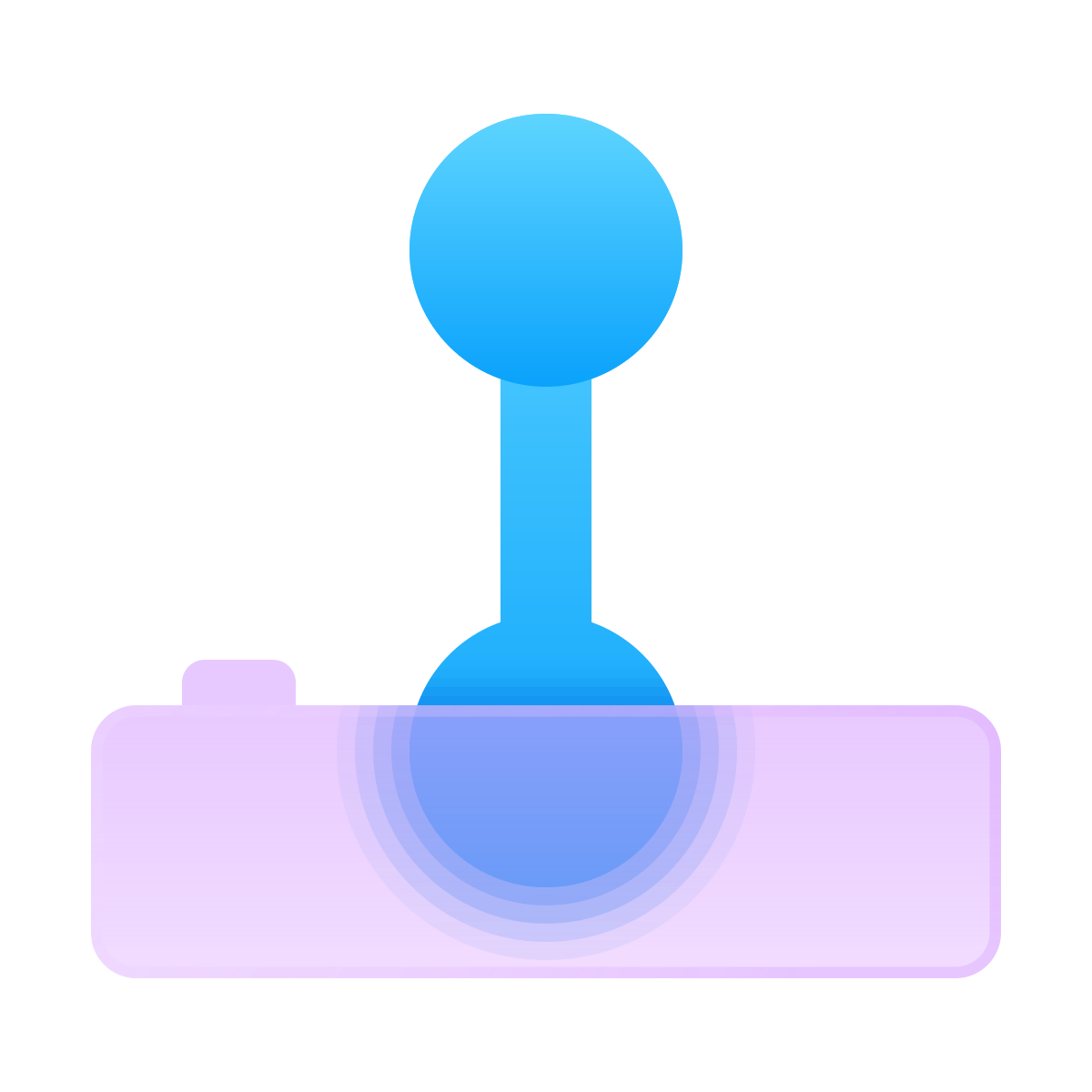 glassmorphism style joystick icon