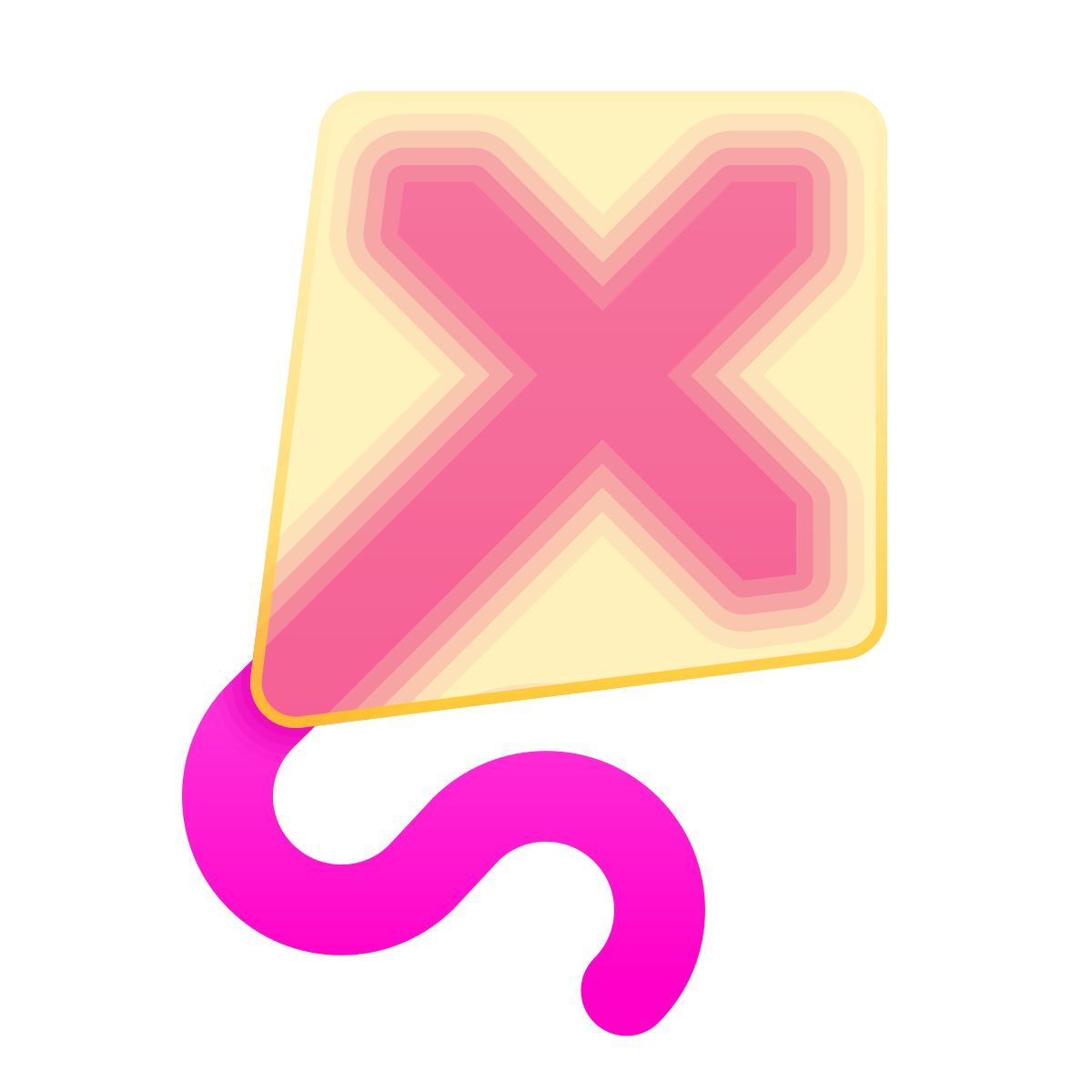 glassmorphism style 风筝 icon
