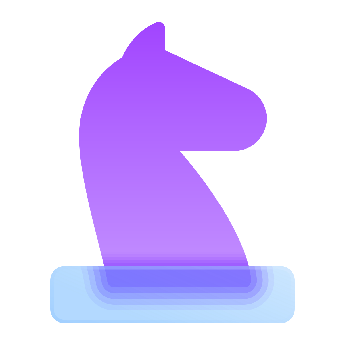 glassmorphism style knight icon