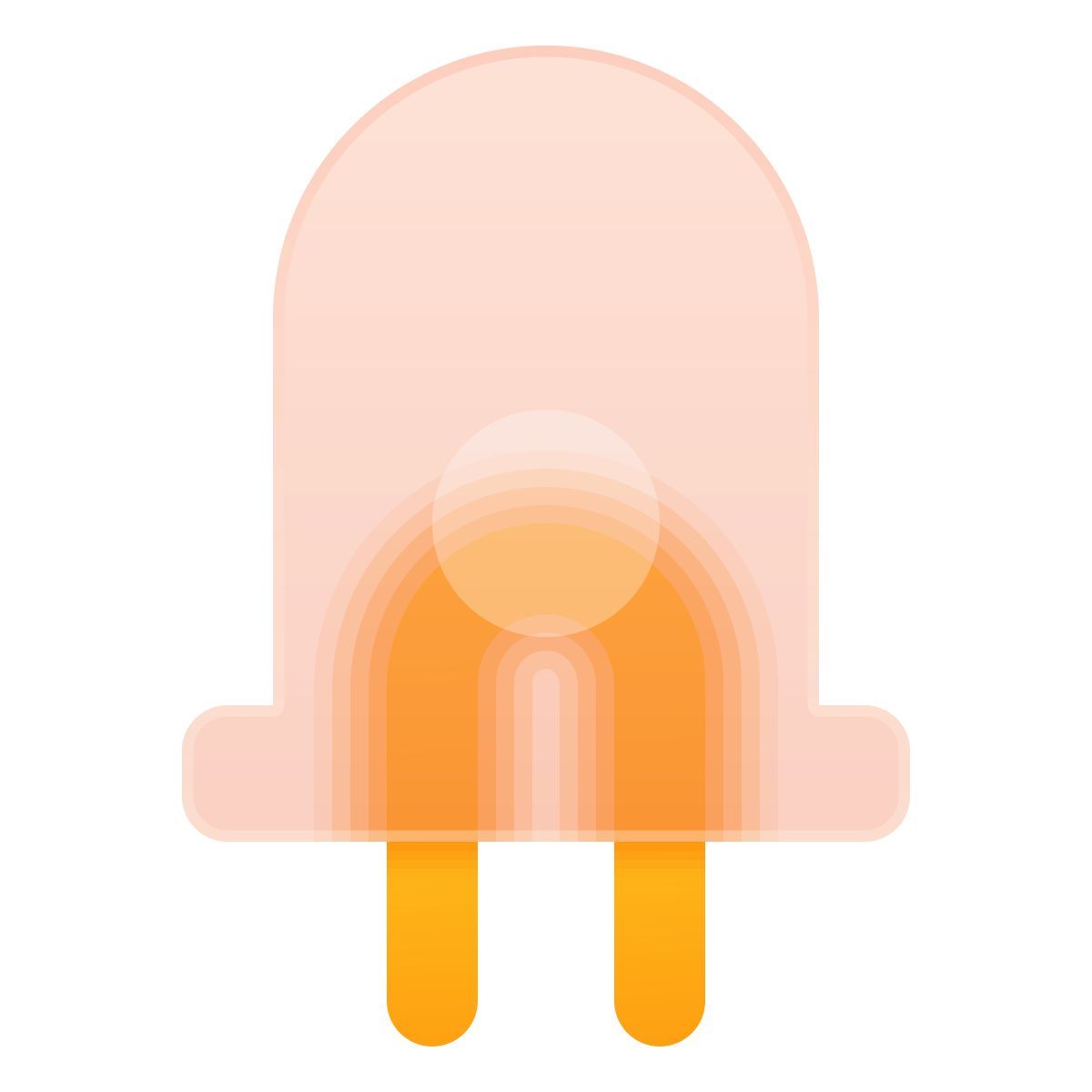 glassmorphism style led二极管 icon