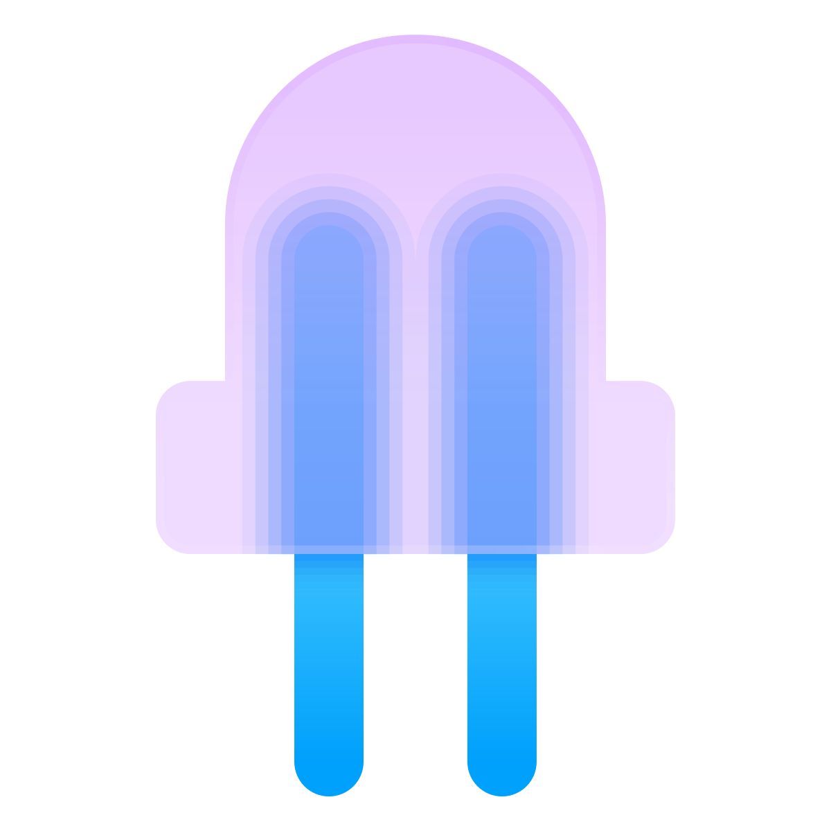 glassmorphism style led二极管 icon