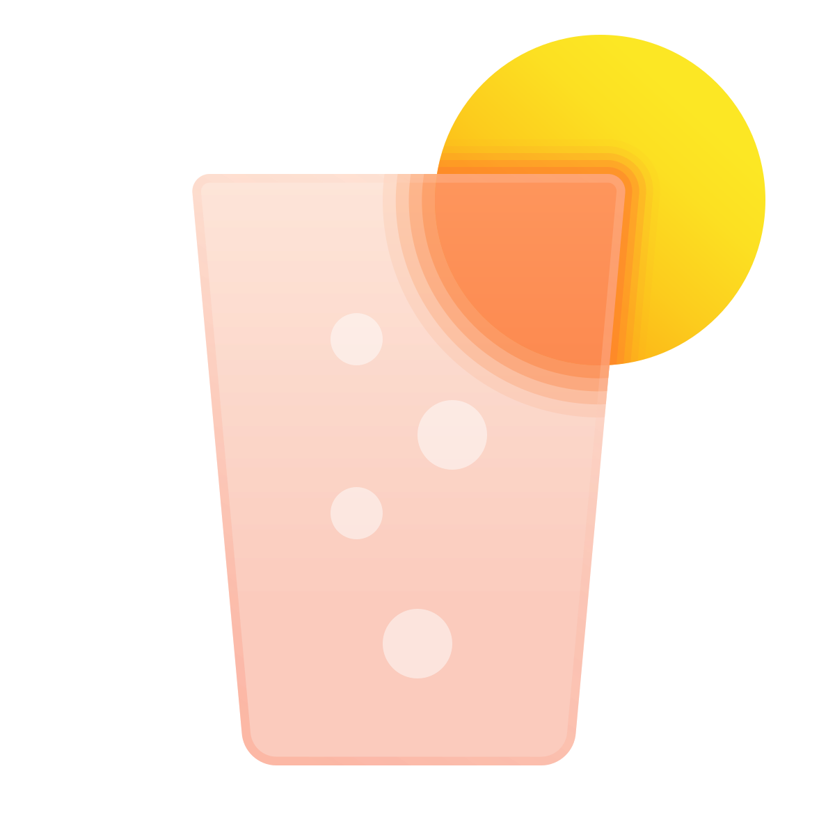 glassmorphism style lemonade icon