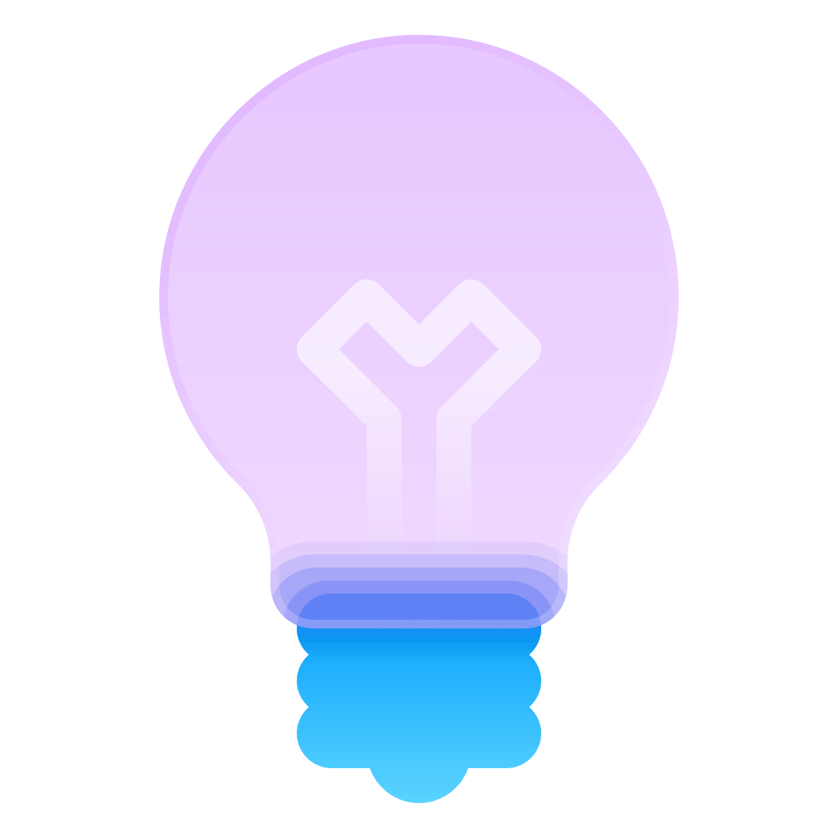 glassmorphism style light icon