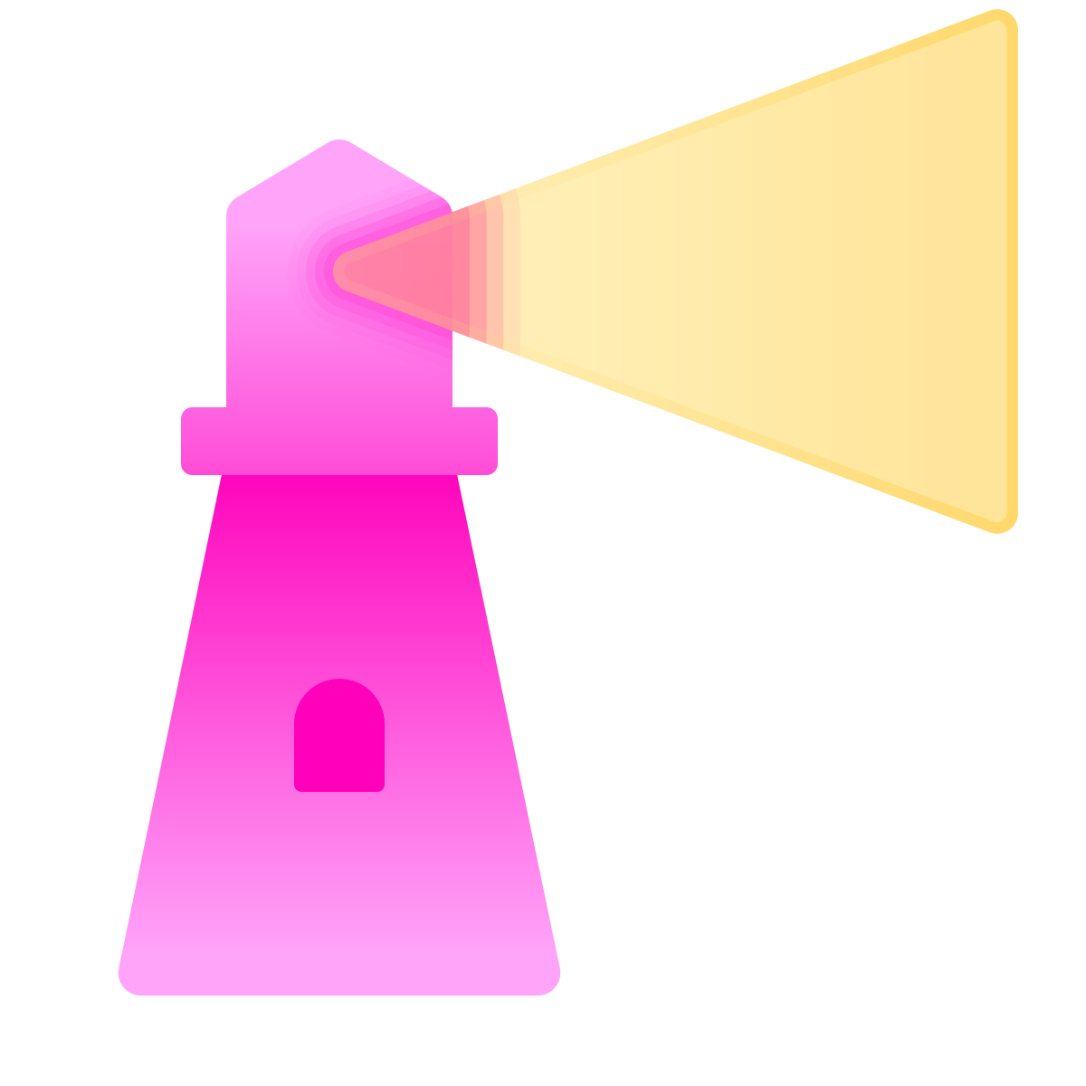 glassmorphism style lighthouse icon