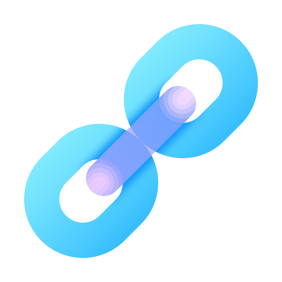 glassmorphism style link icon