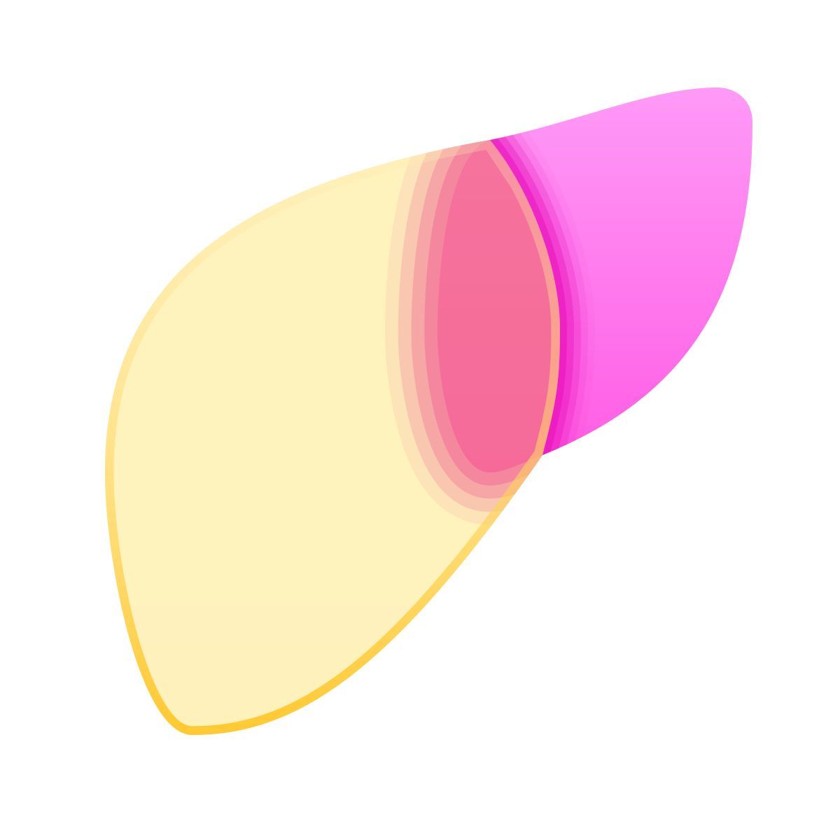 glassmorphism style liver icon