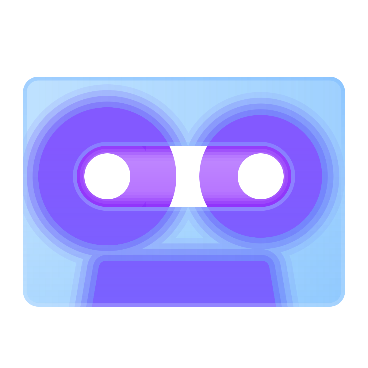 glassmorphism style lo fi icon