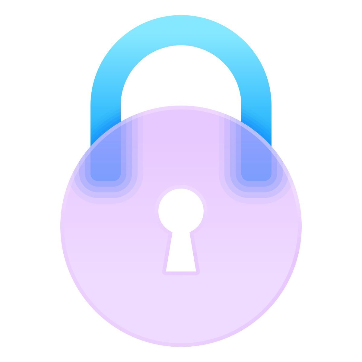 icona serratura 2 glassmorphism stile