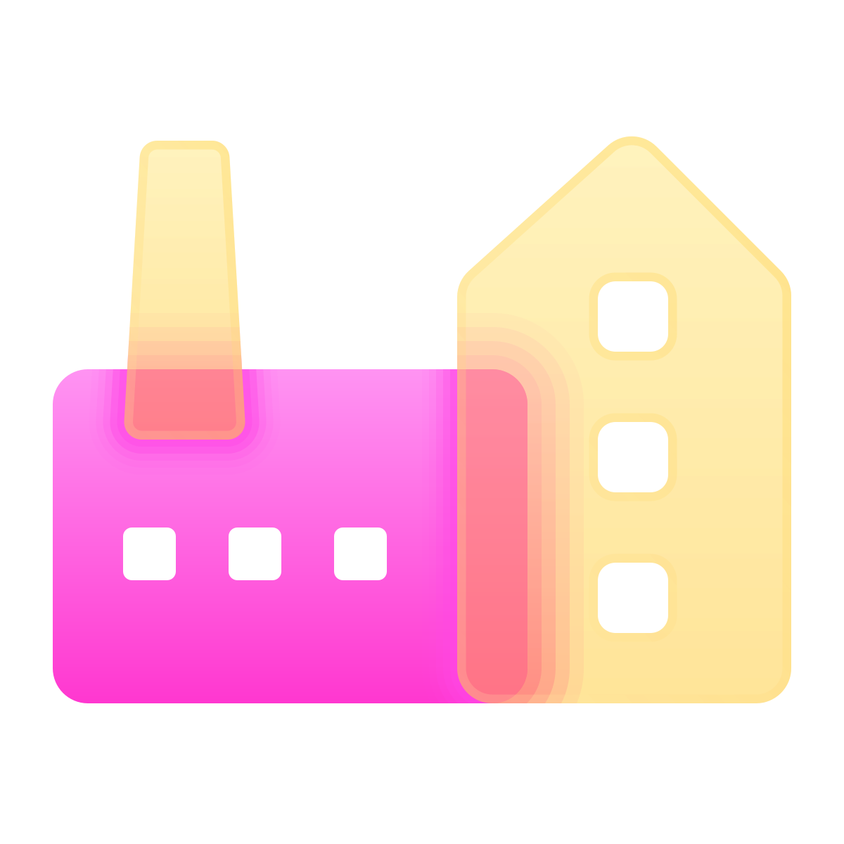 glassmorphism style manufacturing icon