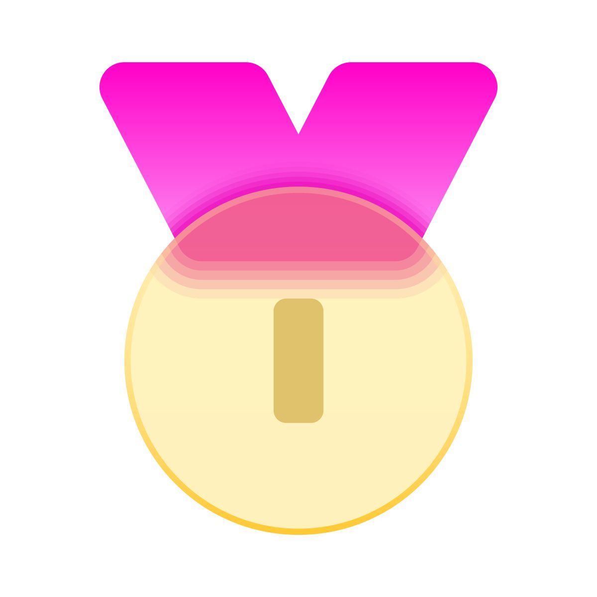 glassmorphism style medalla primer lugar icon