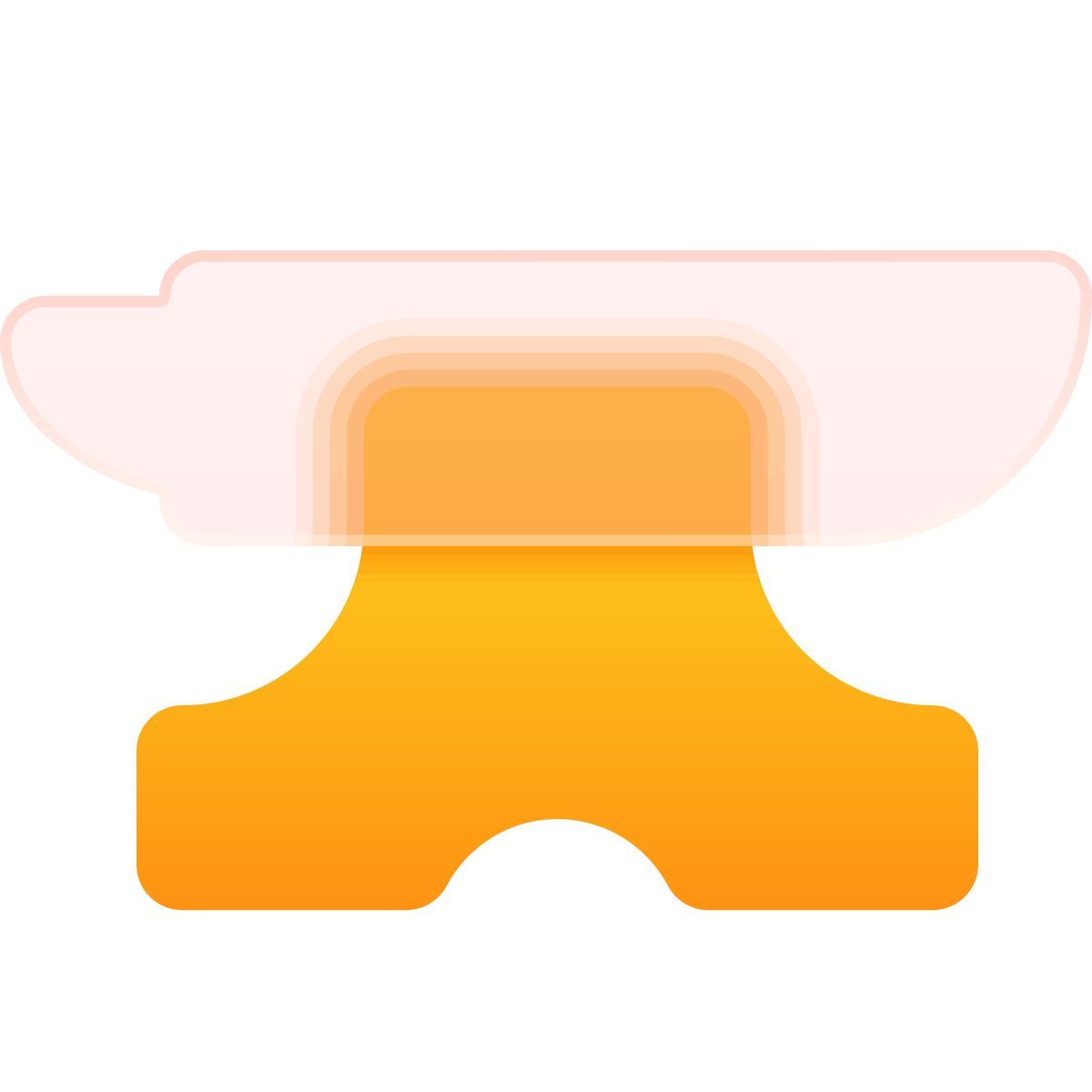 glassmorphism style metal icon